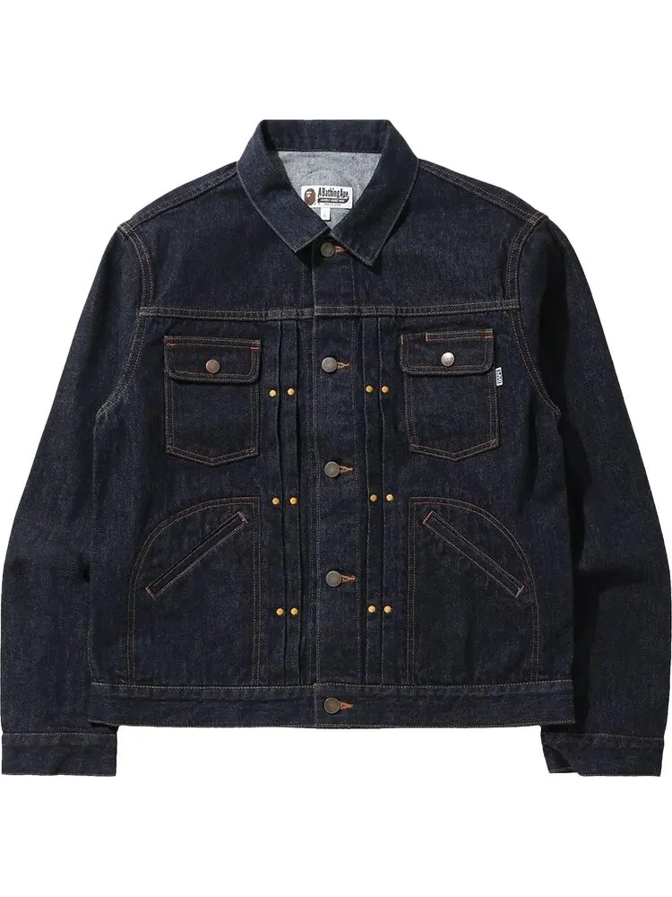 Куртка BAPE Champion Denim Jacket 'Navy/Indigo' — изображение 1 из 2, синий