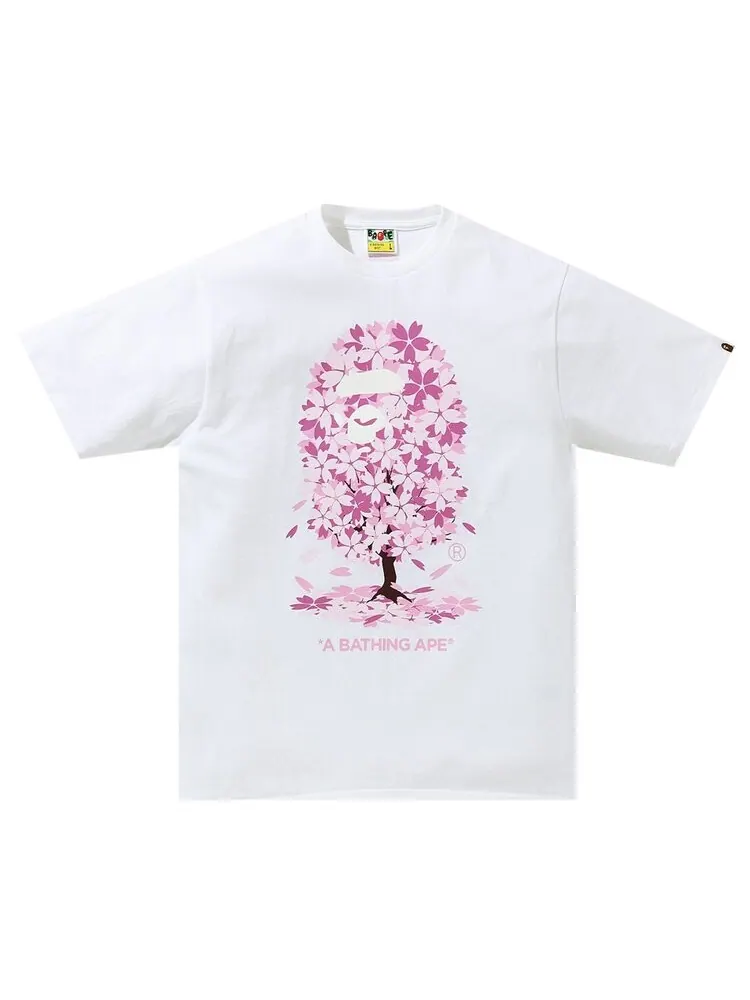 Футболка BAPE Sakura Tee 'White' — изображение 1 из 2, белый