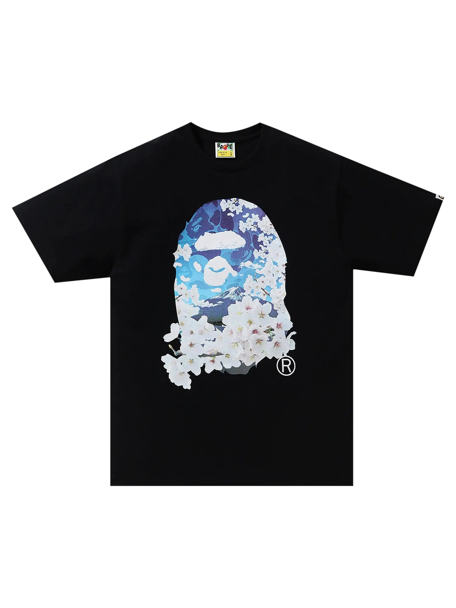 BAPE Футболка Sakura Photo Ape Head — изображение 1 из 2, черный