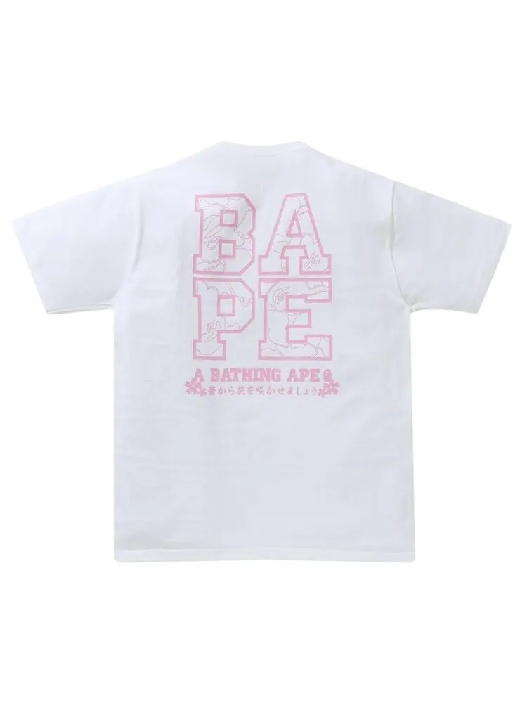 Футболка BAPE Sakura Photo Ape Head Tee 'White' — изображение 2 из 2, белый