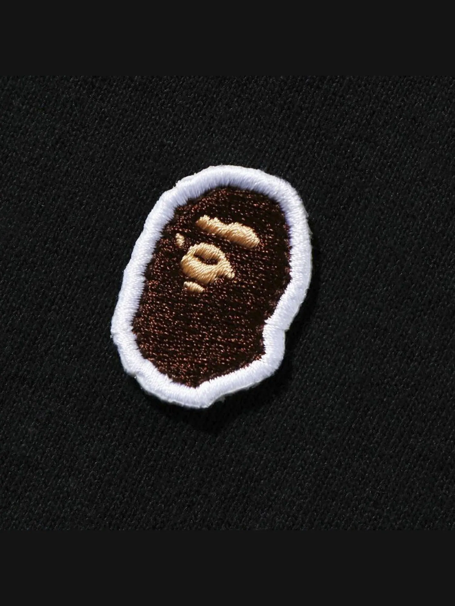 BAPE Футболка с одной застежкой Ape Head — изображение 2 из 2, черный