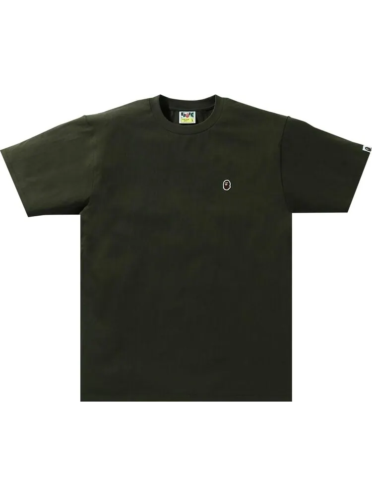 Футболка BAPE Ape Head One Point Tee 'Olive Drab' — изображение 1 из 2, зеленый