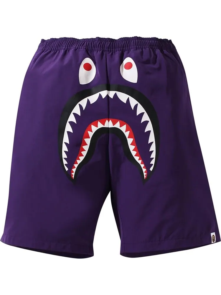 Шорты BAPE Shark Beach Shorts 'Purple' — изображение 1 из 2, фиолетовый