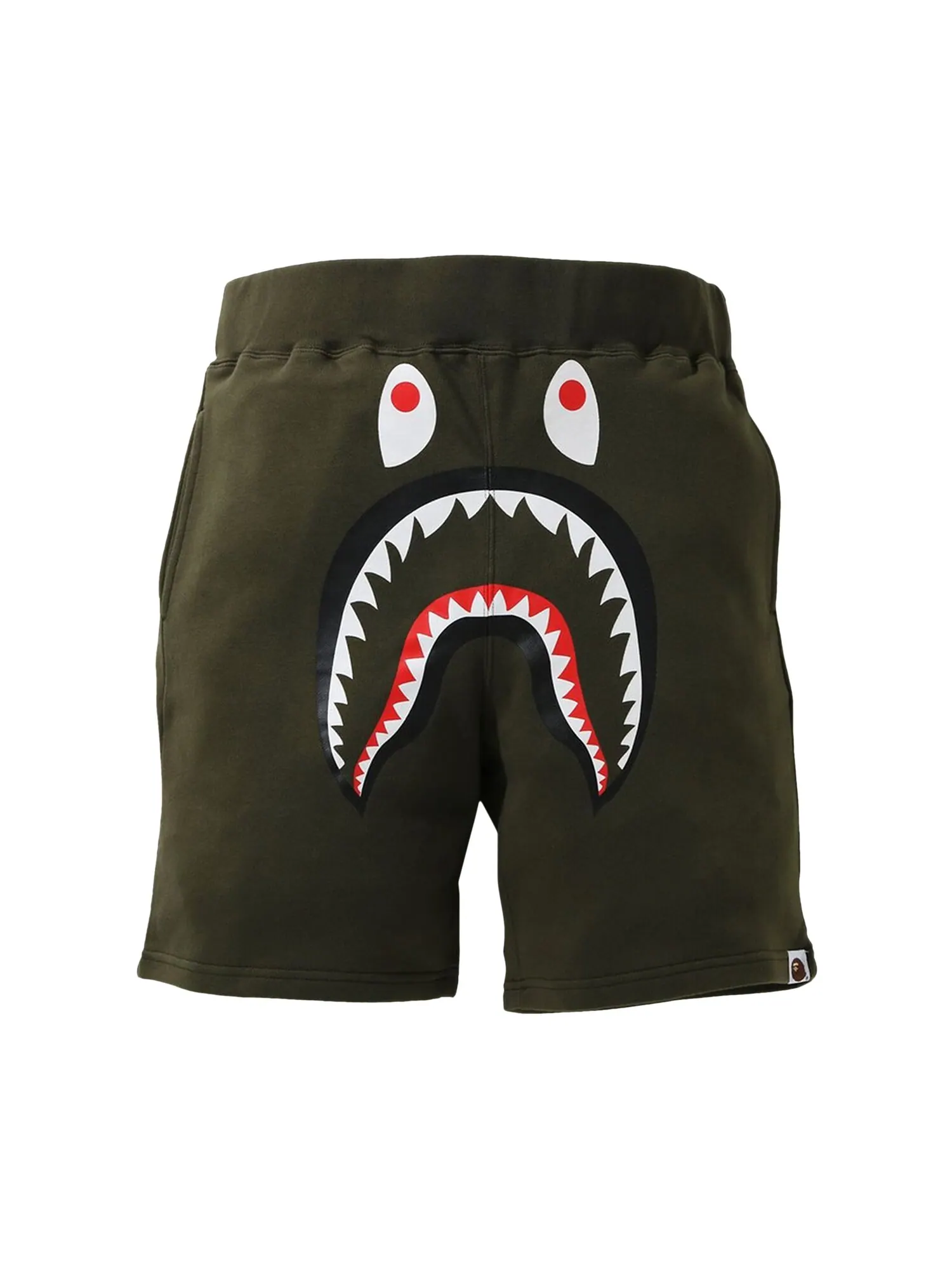 Спортивные шорты BAPE Shark — изображение 1 из 1, оливковый