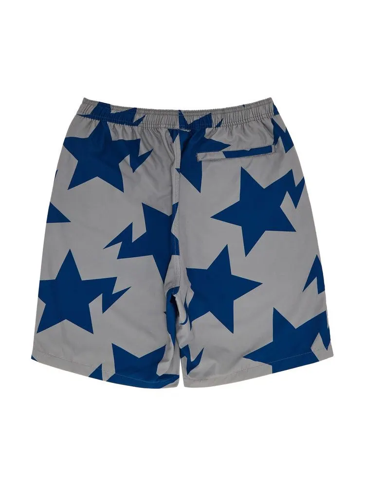 Шорты BAPE Sta Pattern Beach Shorts — изображение 2 из 3, серый/синий
