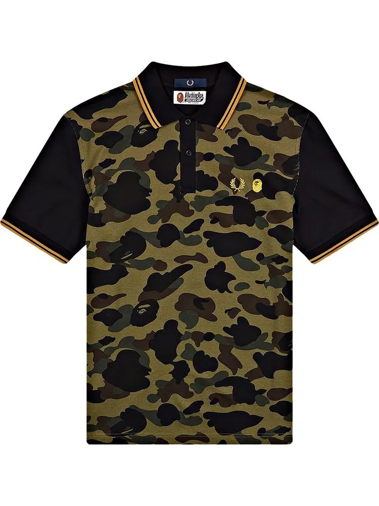 Рубашка BAPE x Fred Perry Polo Shirt 'Green' — изображение 1 из 2, мульти