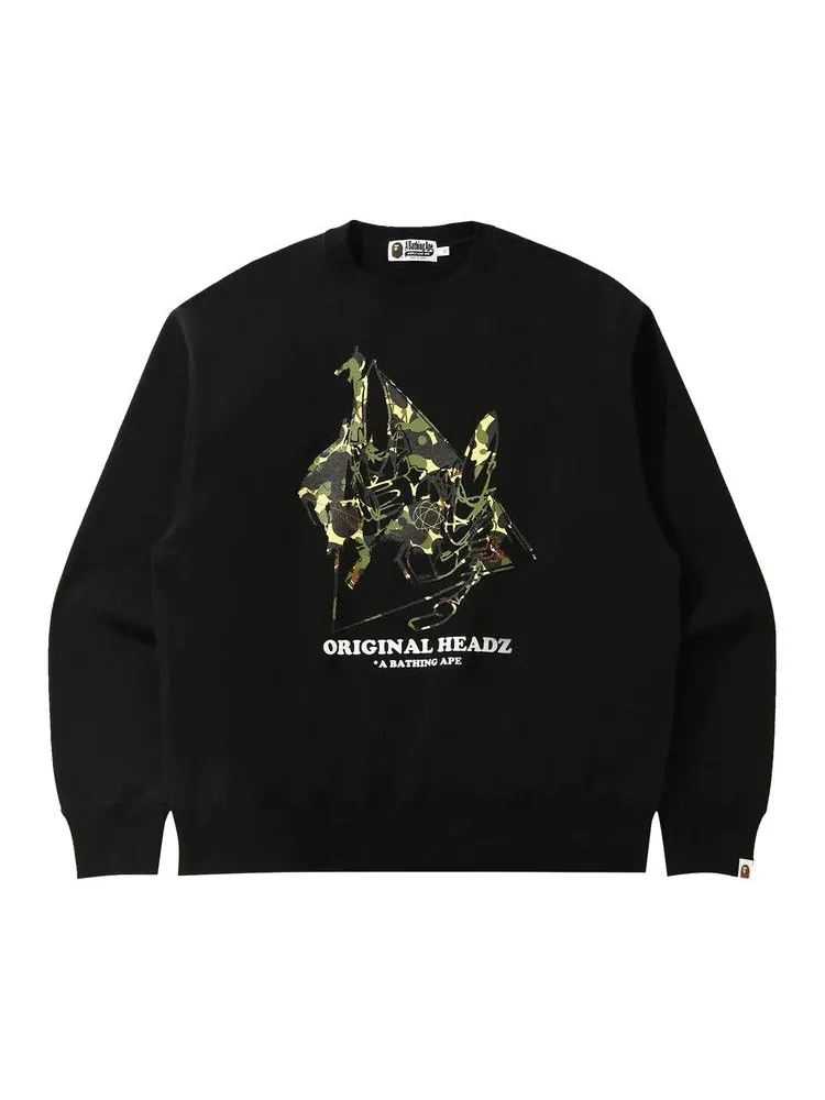 Свитер BAPE Unkle Pointman Logo Relaxed Crewneck — изображение 1 из 2, черный