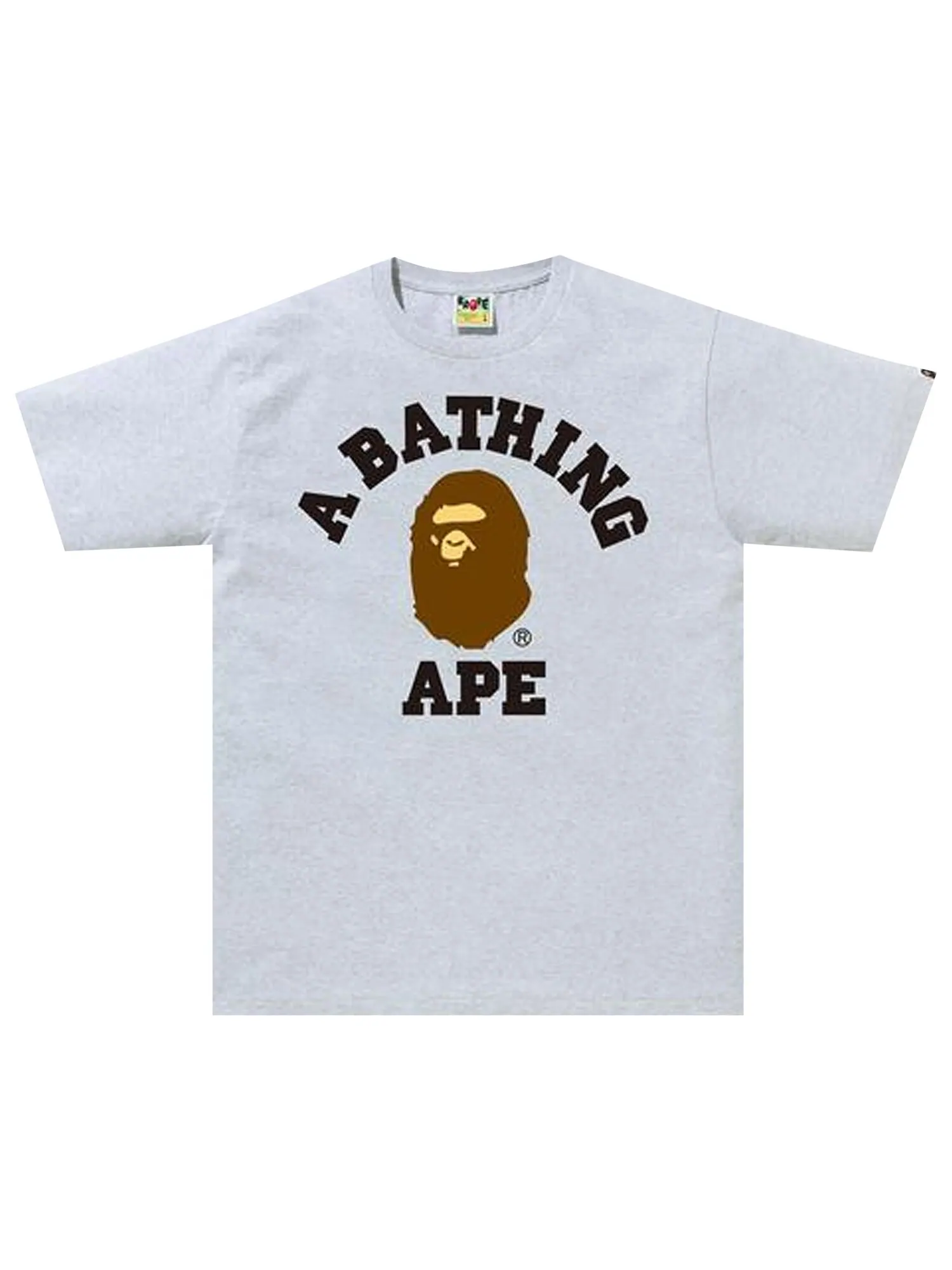 Футболка BAPE College, Серая — изображение 1 из 1, серый