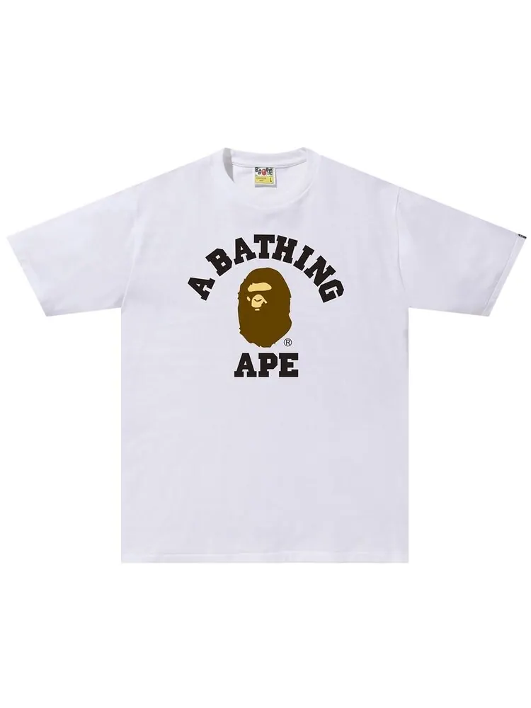Футболка BAPE College Tee 'White' — изображение 1 из 1, белый