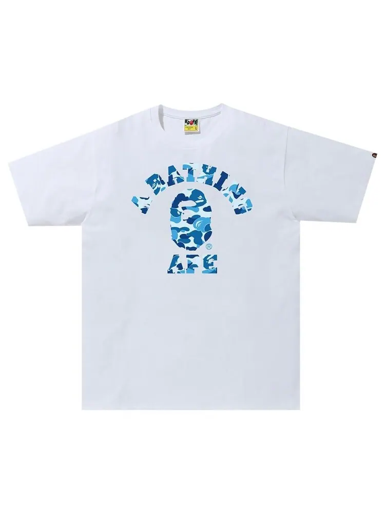 Футболка BAPE ABC Camo College Tee 'White/Blue' — изображение 1 из 1, белый