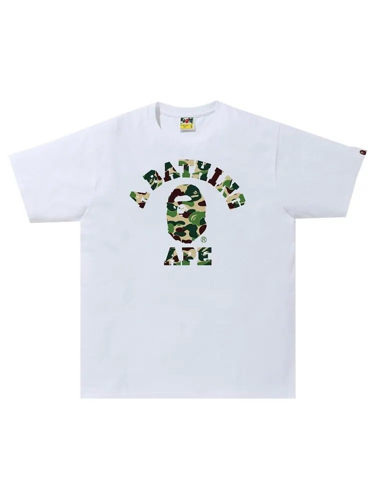 Футболка BAPE ABC Camo College Tee 'White/Green' — изображение 1 из 1, белый