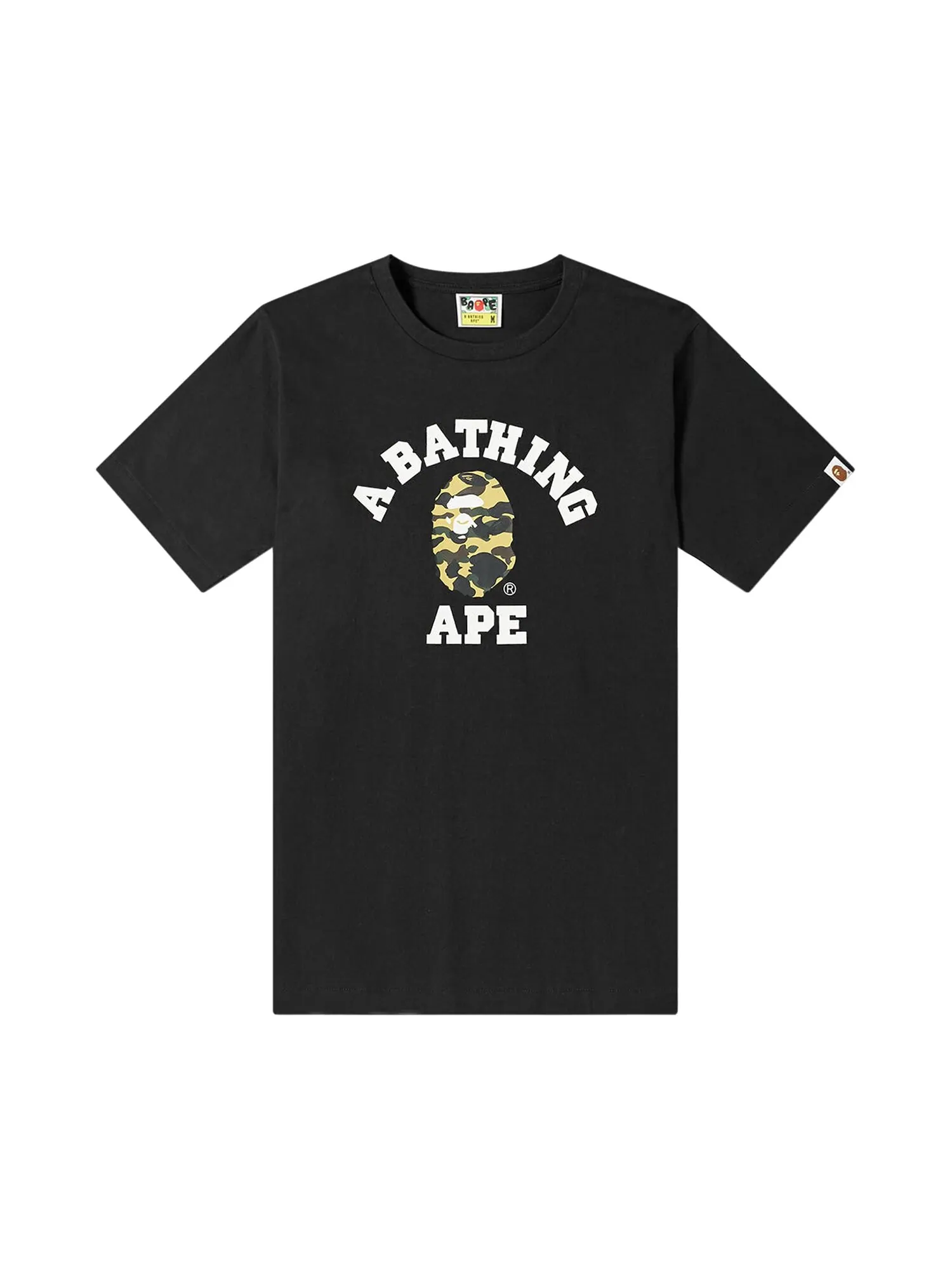 Свободная футболка BAPE 1st Camo College — изображение 1 из 1, черный/желтый