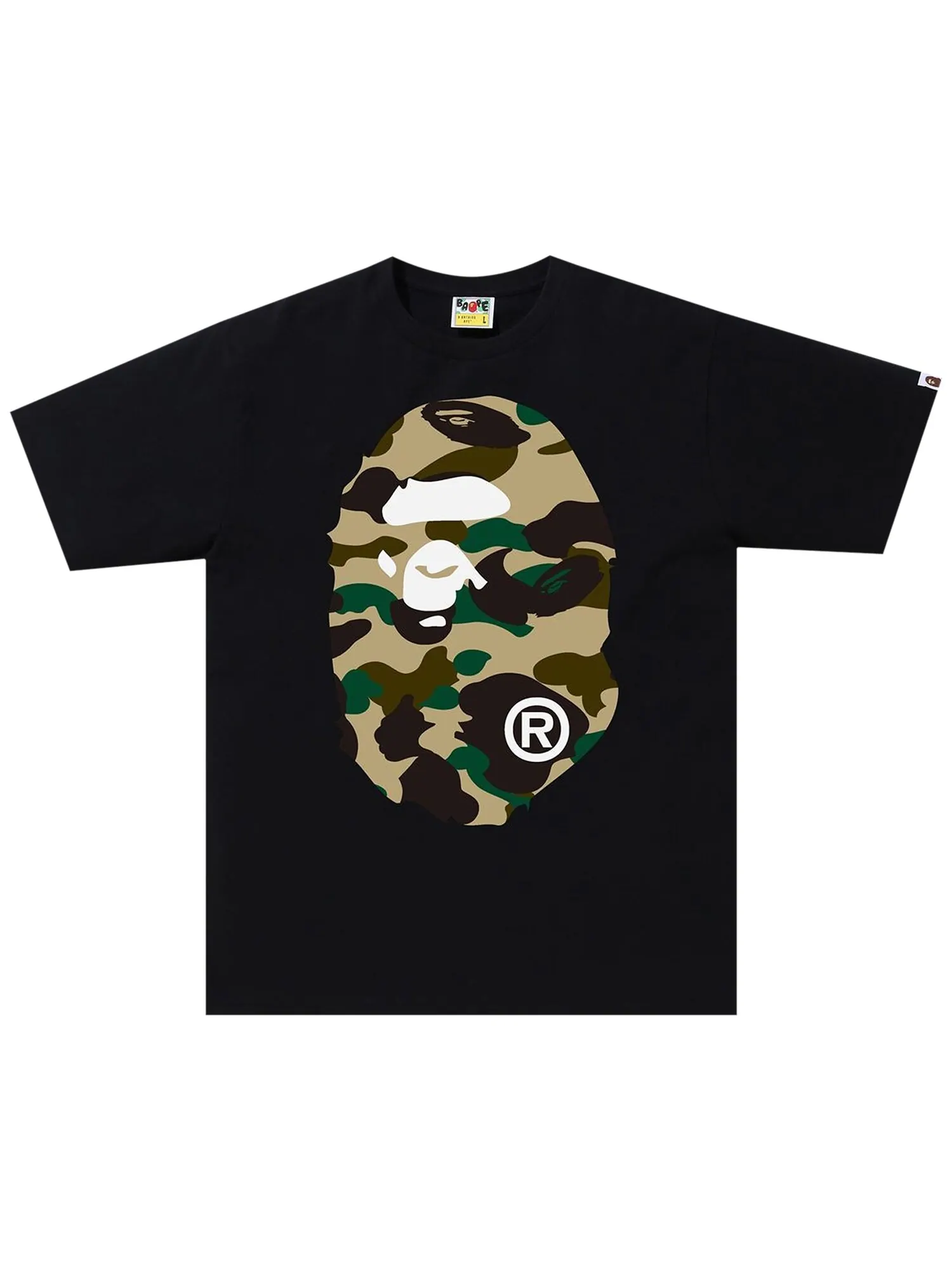 Футболка BAPE 1st Camo Big Ape Head — изображение 1 из 2, черный/желтый