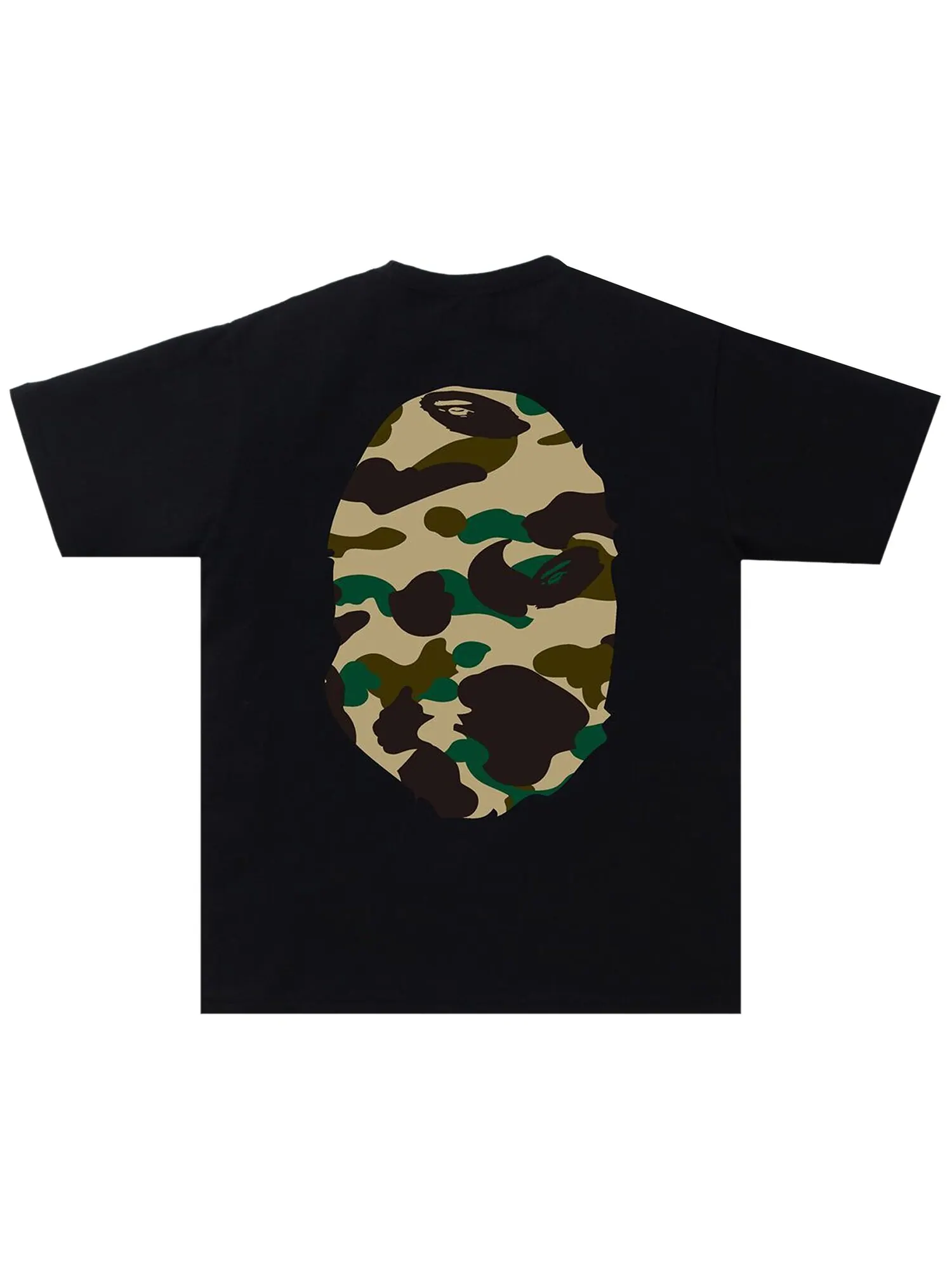 Футболка BAPE 1st Camo Big Ape Head — изображение 2 из 2, черный/желтый