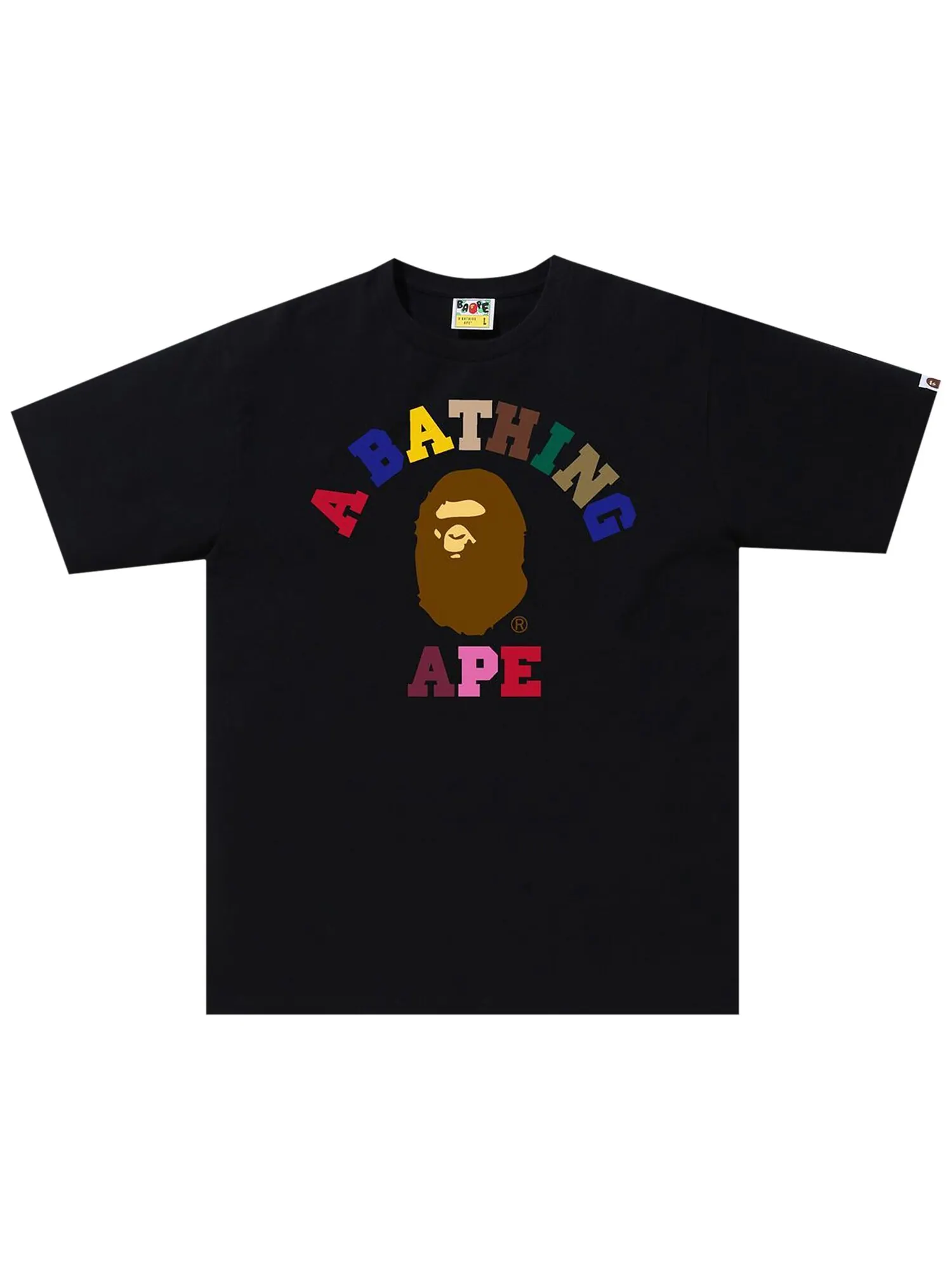 Футболка колледжа BAPE Colors — изображение 1 из 1, черный