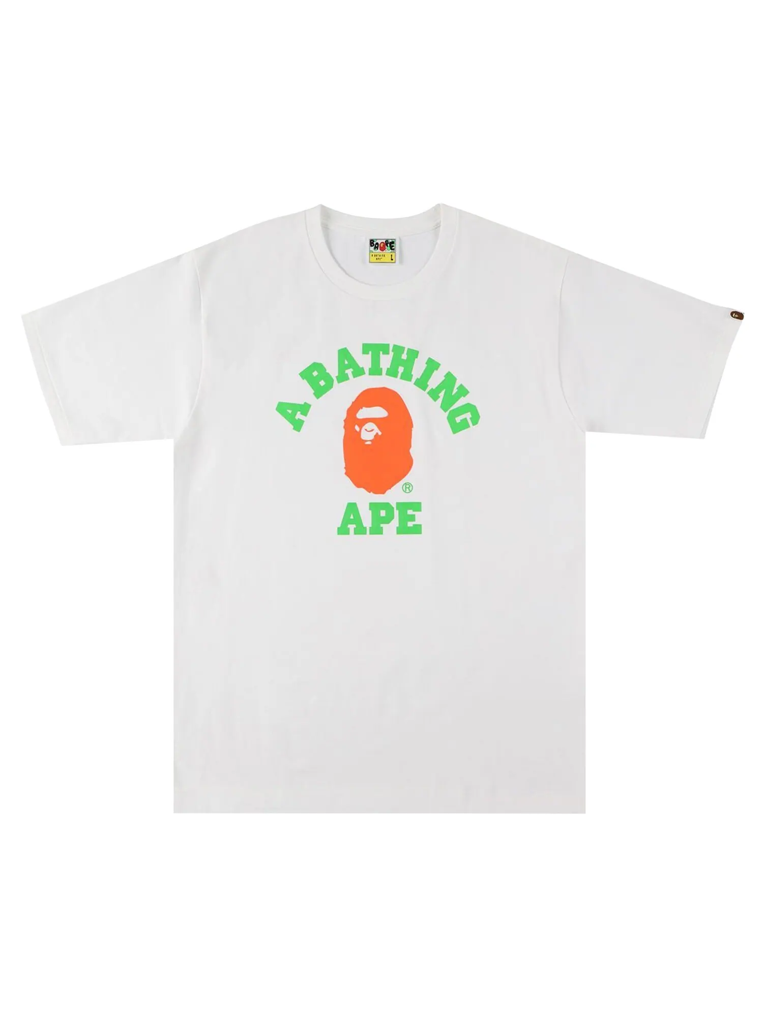 Неоновая футболка BAPE College — изображение 1 из 1, белый