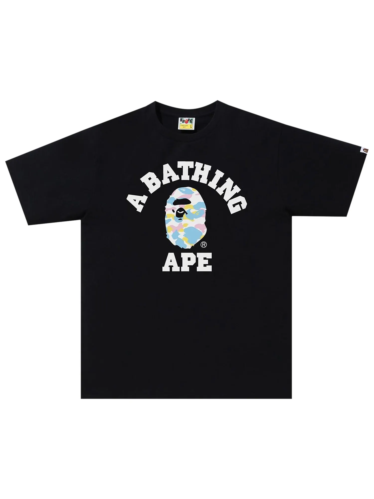 Футболка BAPE New Multi Camo College — изображение 1 из 1, черный