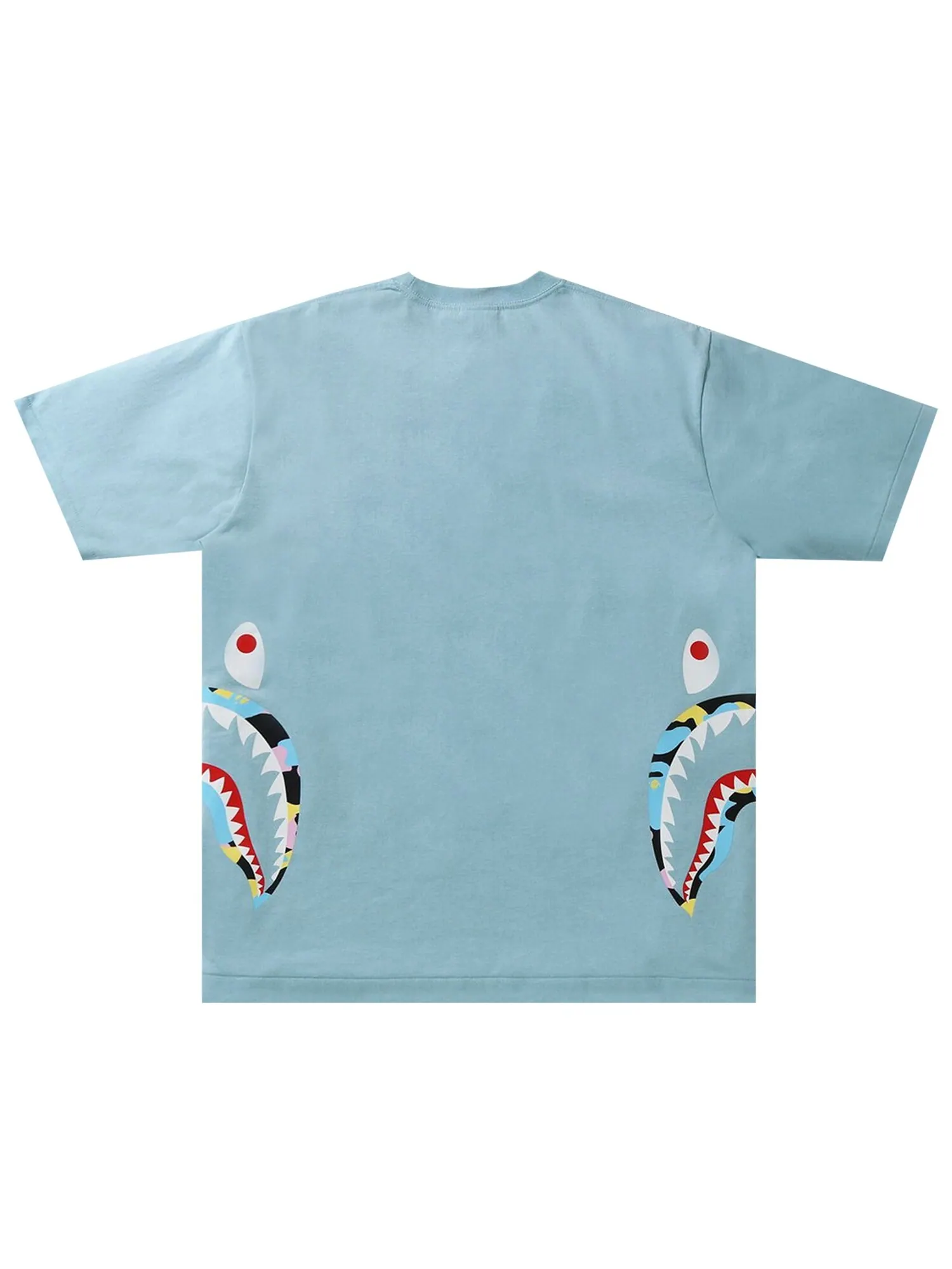 Свободная футболка BAPE Multi Camo Side Shark — изображение 2 из 2, синий