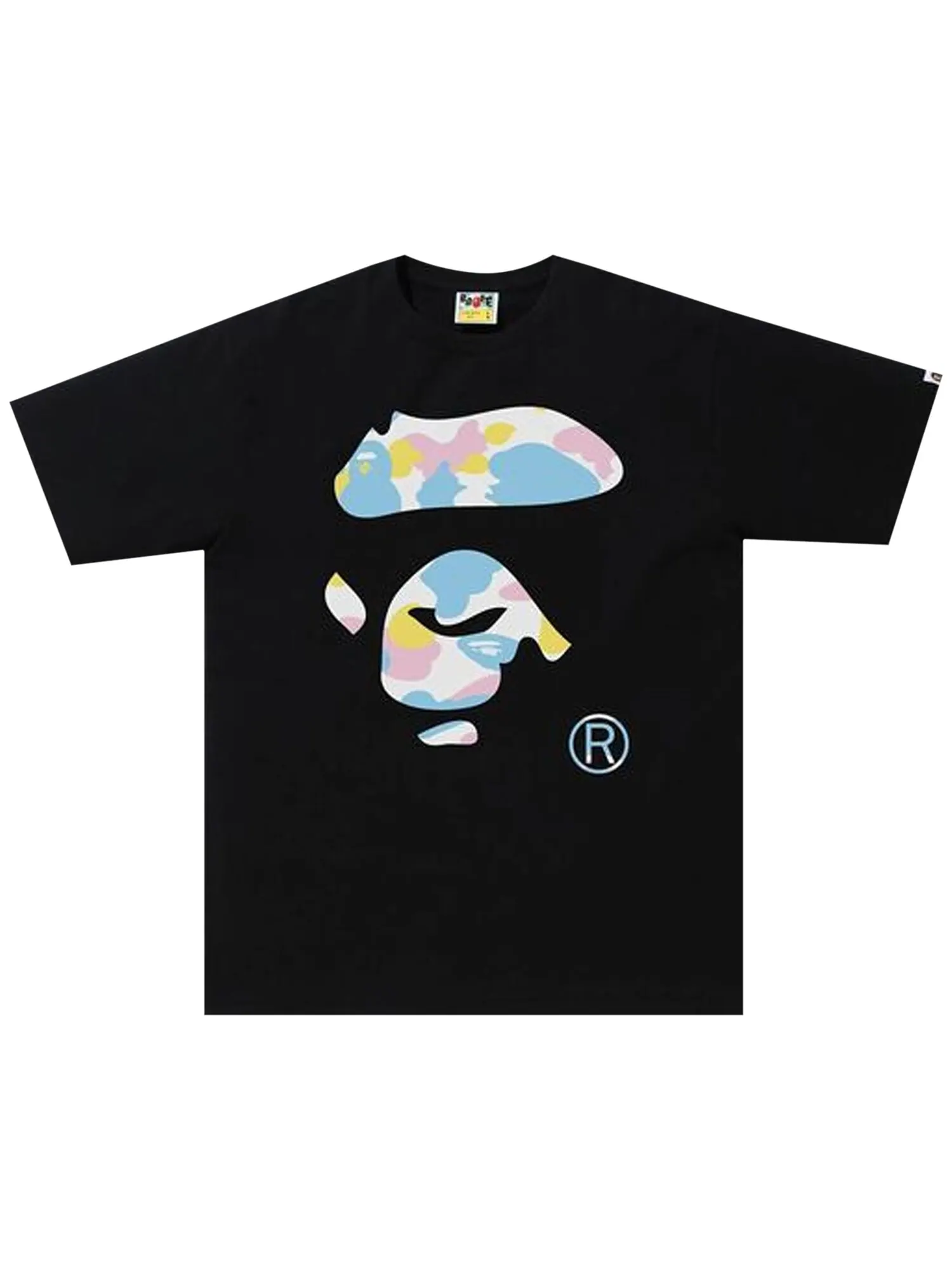 BAPE New Multi Camo Ape Face Футболка — изображение 1 из 2, черный