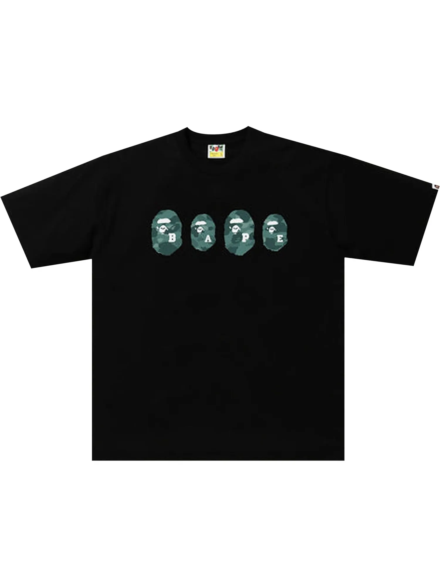 Свободная футболка BAPE Color Camo Ape Head