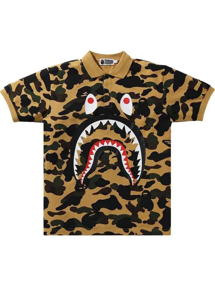 Поло BAPE 1st Camo Shark Polo 'Yellow' — изображение 1 из 1, желтый