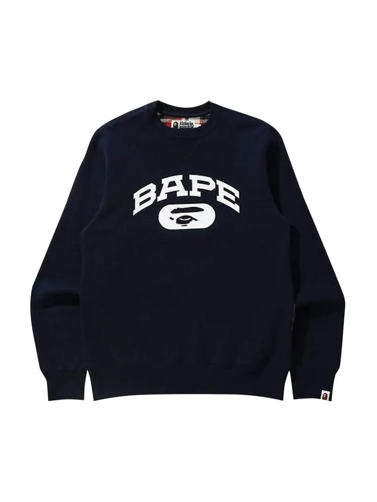 Свитер BAPE Check Crewneck — изображение 1 из 1, темно-синий/красный