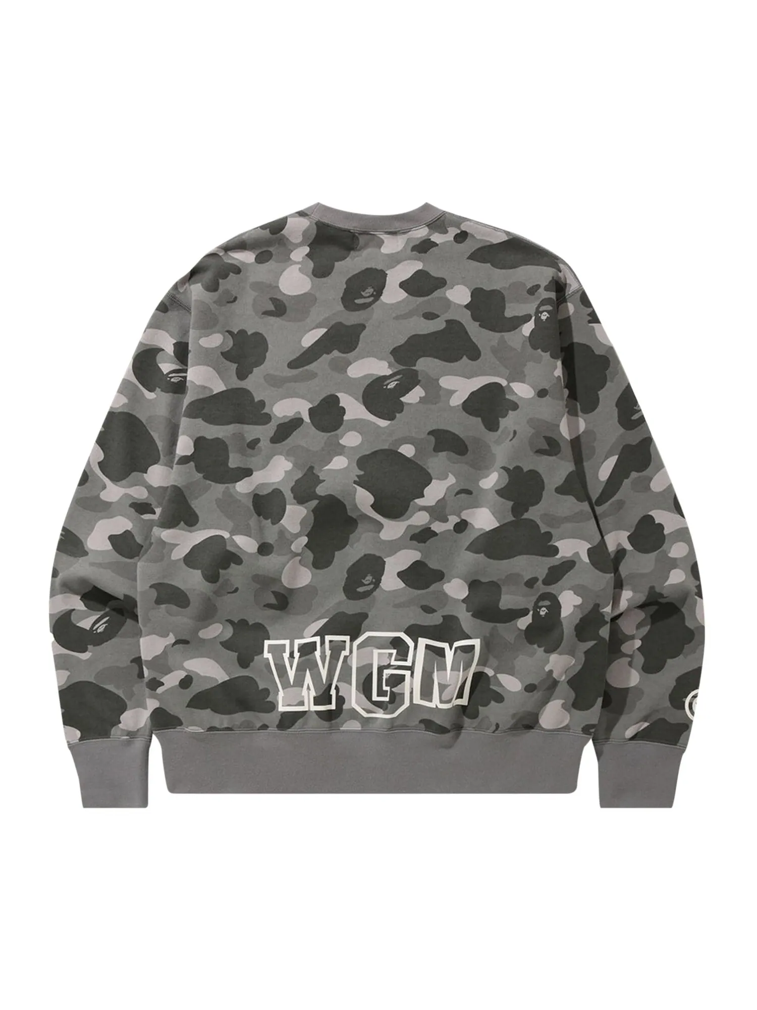 BAPE Color Camo Shark Свободного кроя с круглым вырезом — изображение 2 из 2, серый