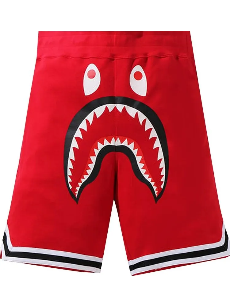 Шорты BAPE Shark Basketball Sweat Shorts 'Red' — изображение 1 из 1, красный