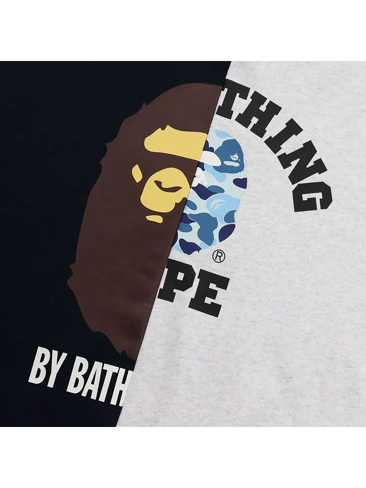 Свитер BAPE College & By Bathing Loose Fit Crewneck — изображение 2 из 2, темно-синий