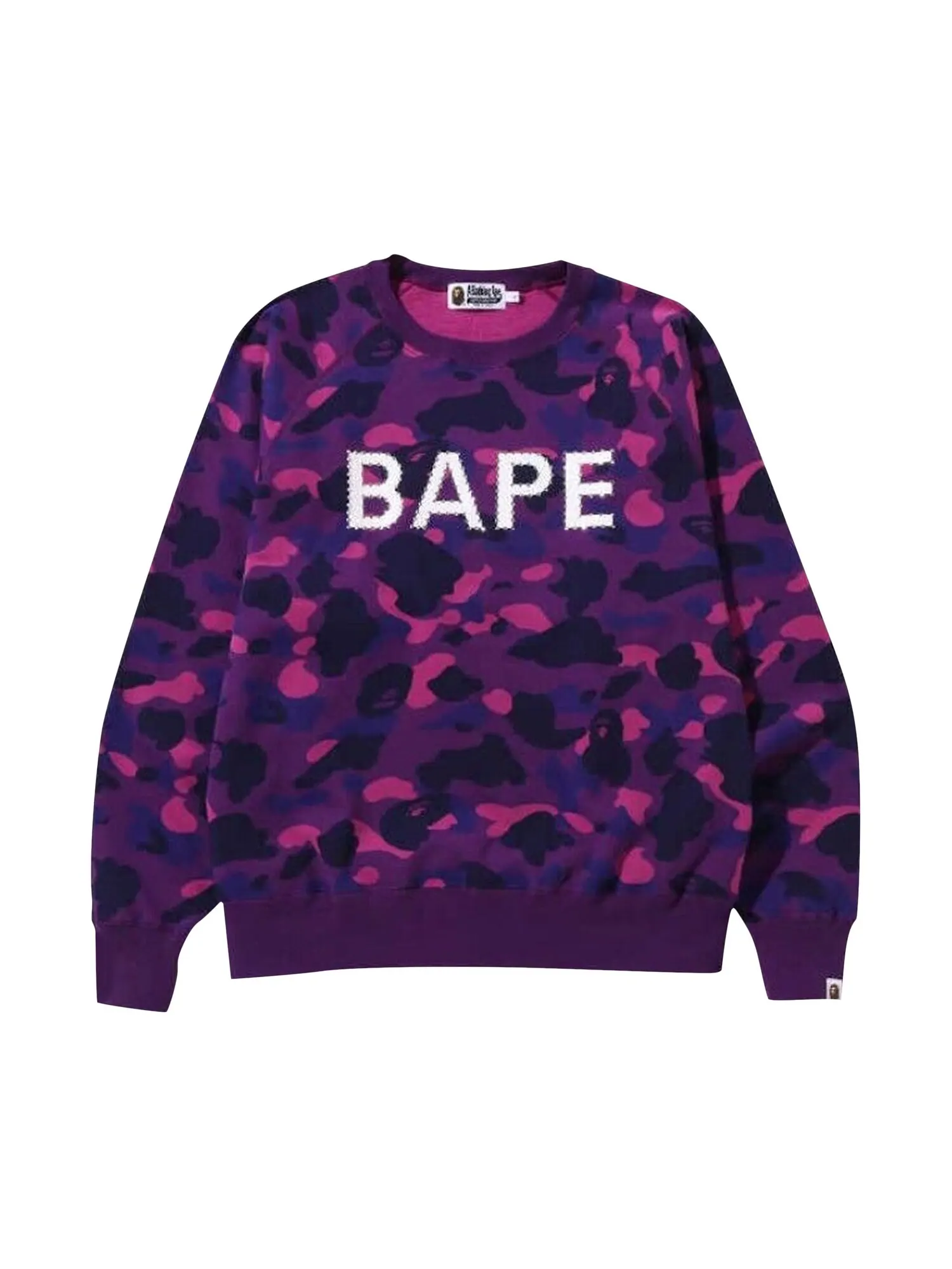 BAPE Свободный крой с круглым вырезом с вышивкой — изображение 1 из 1, фиолетовый