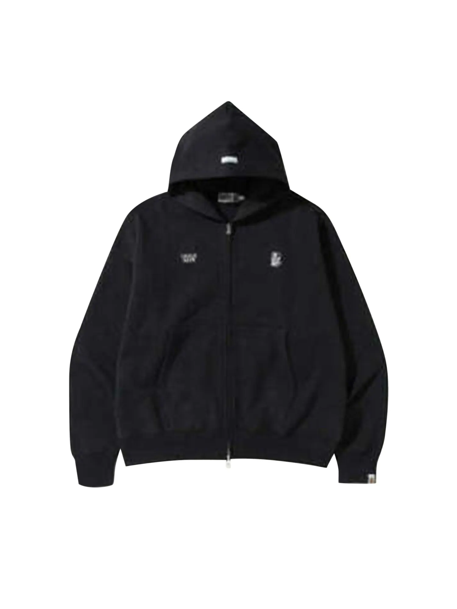 Толстовка свободного кроя на молнии с камуфляжным принтом BAPE — изображение 1 из 2, черный