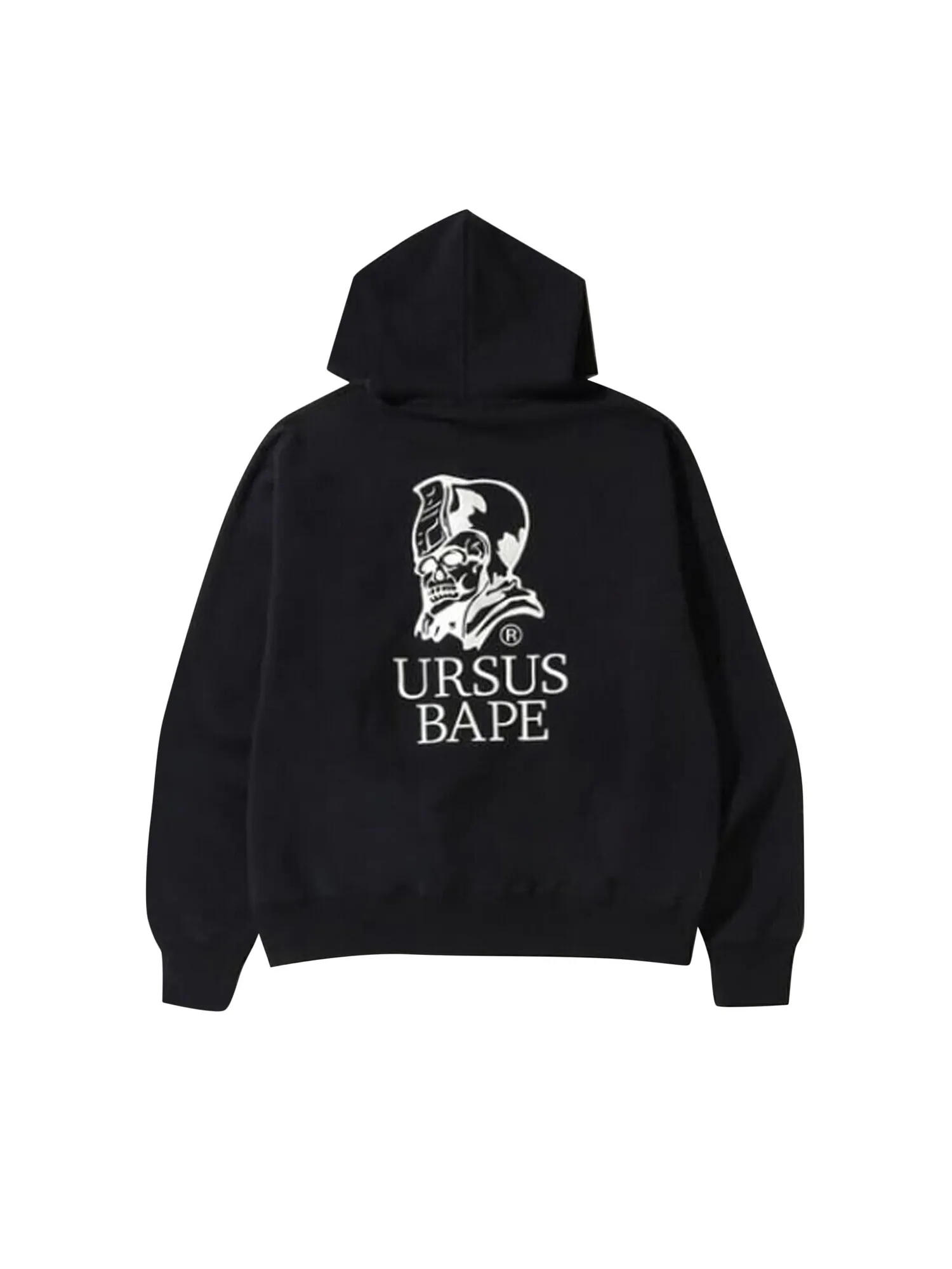 Толстовка свободного кроя на молнии с камуфляжным принтом BAPE — изображение 2 из 2, черный