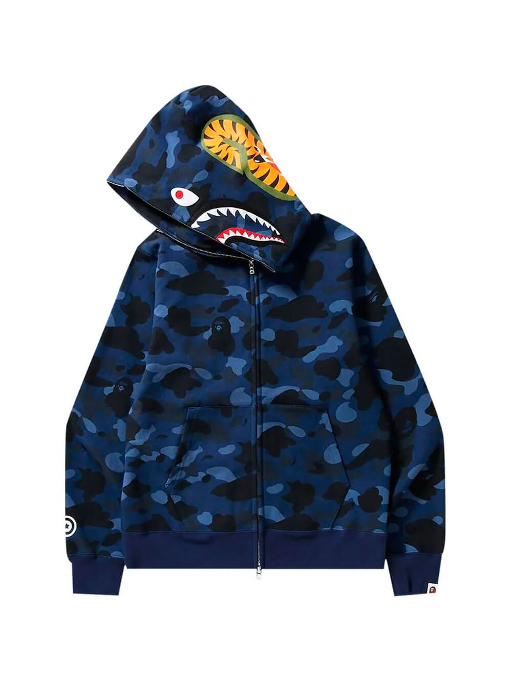 Худи BAPE Color Camo Shark Full Zip 'Navy'