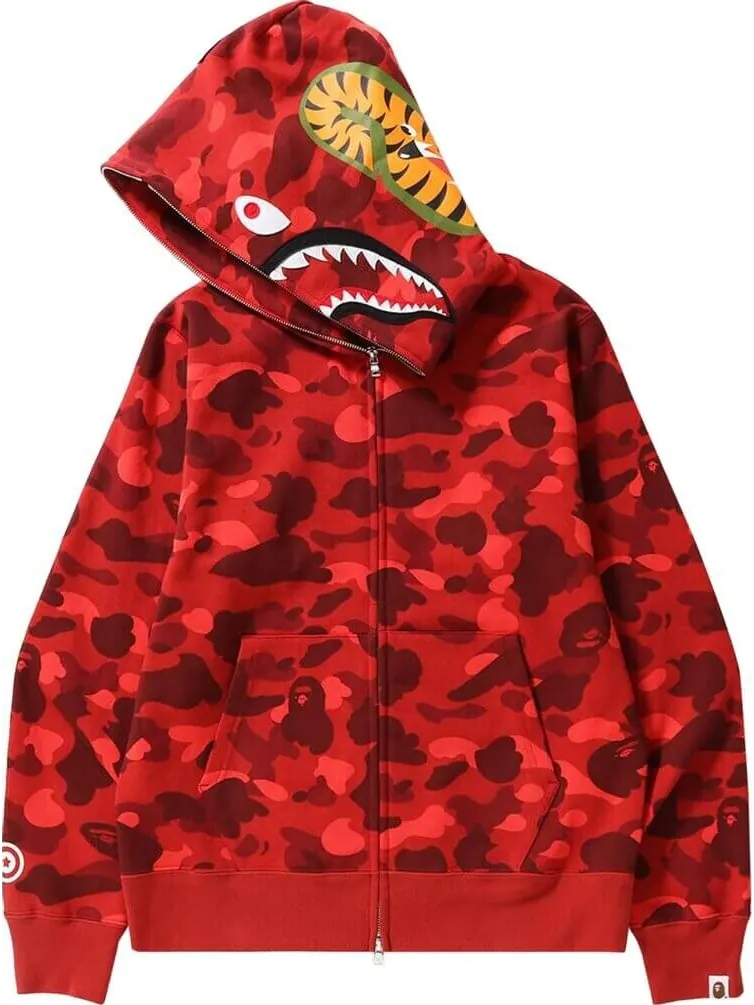 Худи BAPE Color Camo Shark Full Zip 'Navy'