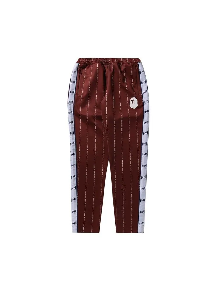 Брюки BAPE Text Stripe Jersey Pants — 1