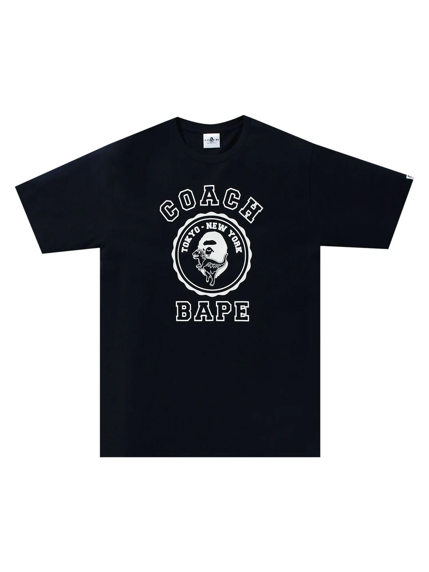 Футболка BAPE x Coach College — изображение 1 из 1, черный