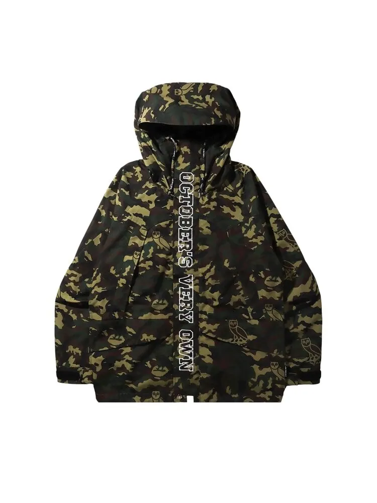 Куртка BAPE x OVO Woodland Camo Snowboard Jacket — изображение 1 из 2, зеленый