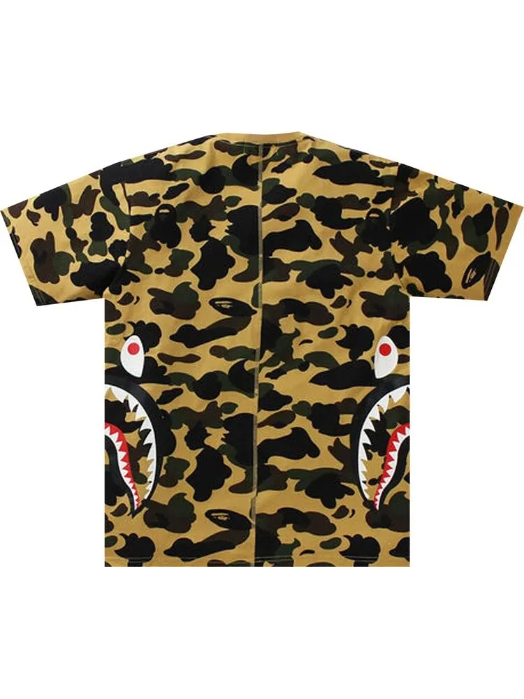 Футболка BAPE 1st Camo Side Shark Tee 'Yellow' — изображение 2 из 2, желтый