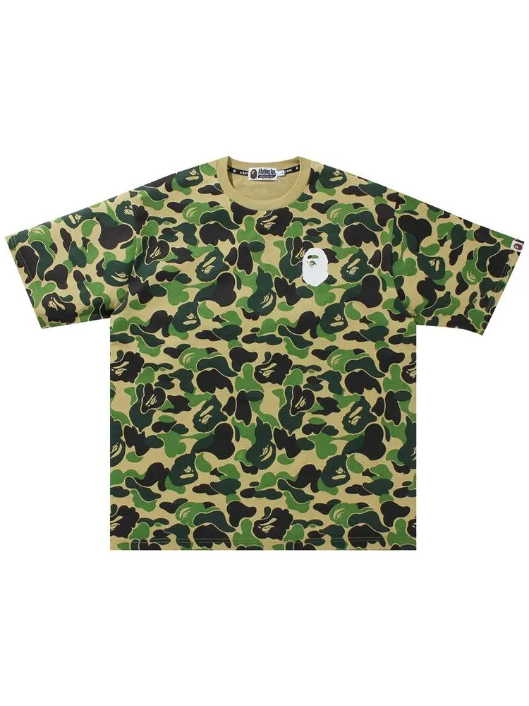 Футболка BAPE Big ABC Camo Ape Head Relaxed Fit Tee — изображение 1 из 1, зеленый