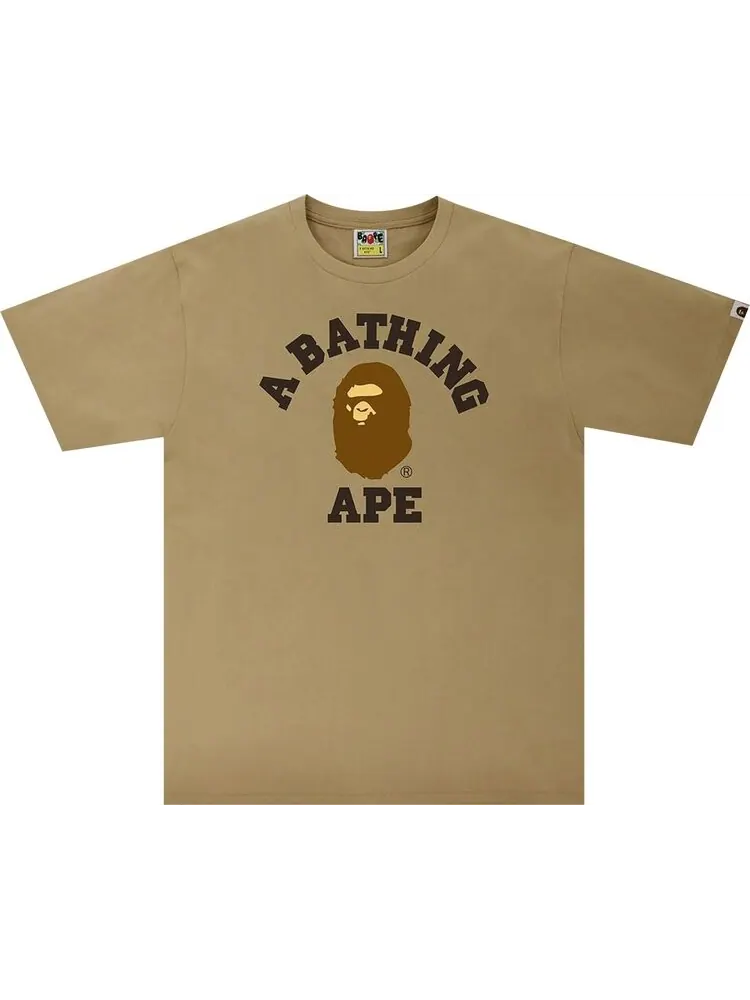 Футболка BAPE College Tee 'Beige' — изображение 1 из 1, загар