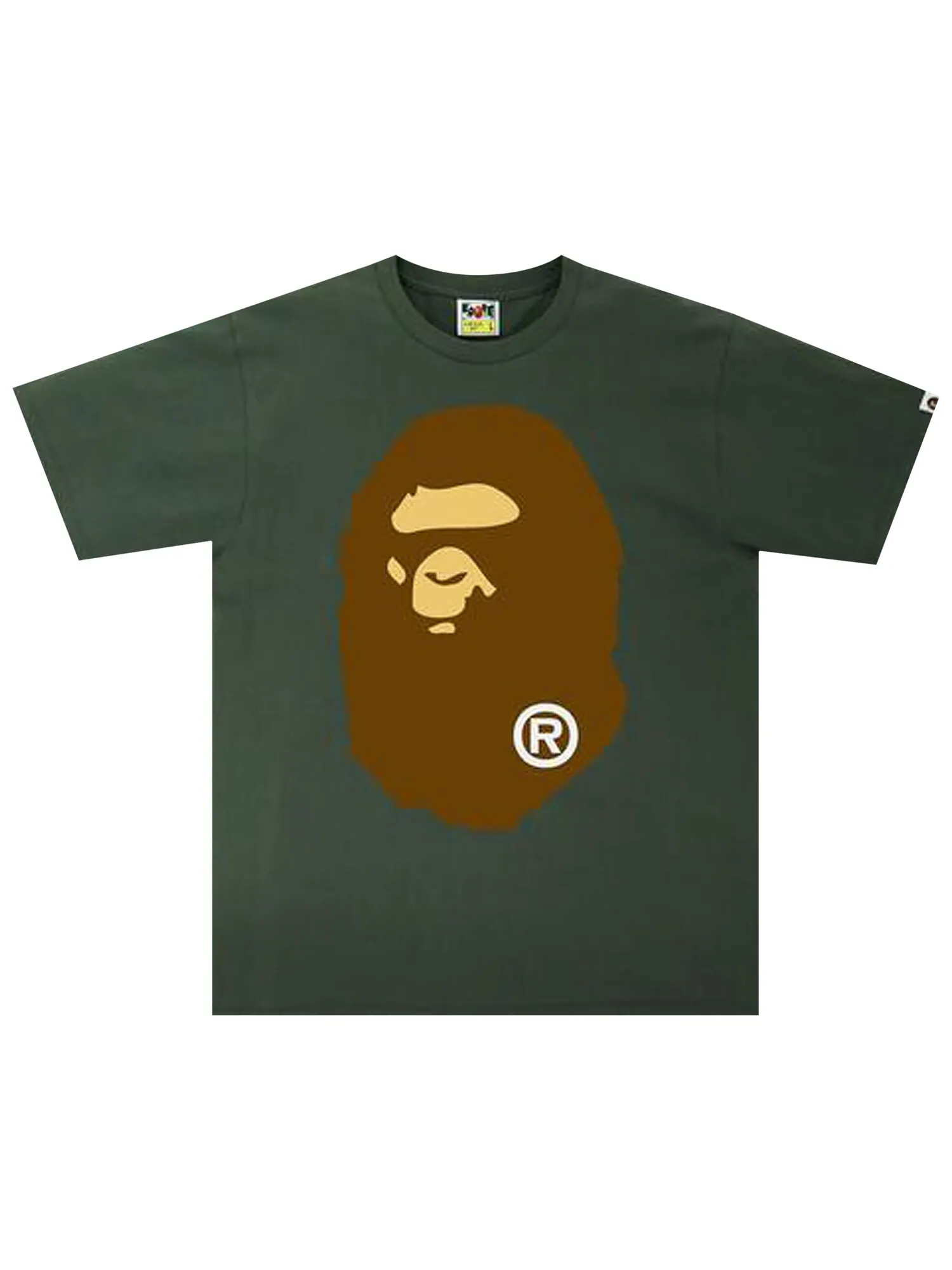 Футболка BAPE Big Ape Head — изображение 1 из 2, оливковый