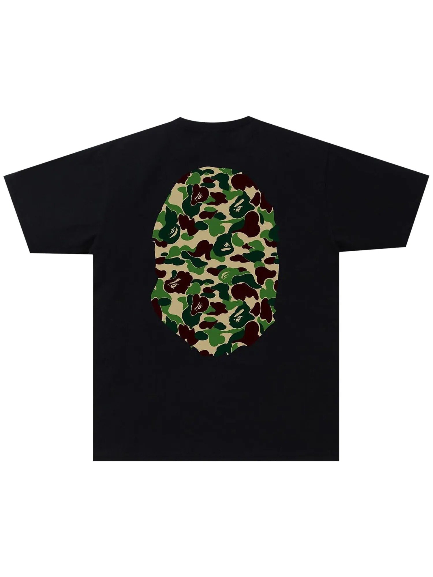 BAPE ABC Камуфляжная футболка с головой большой обезьяны — изображение 2 из 2, черный/зеленый
