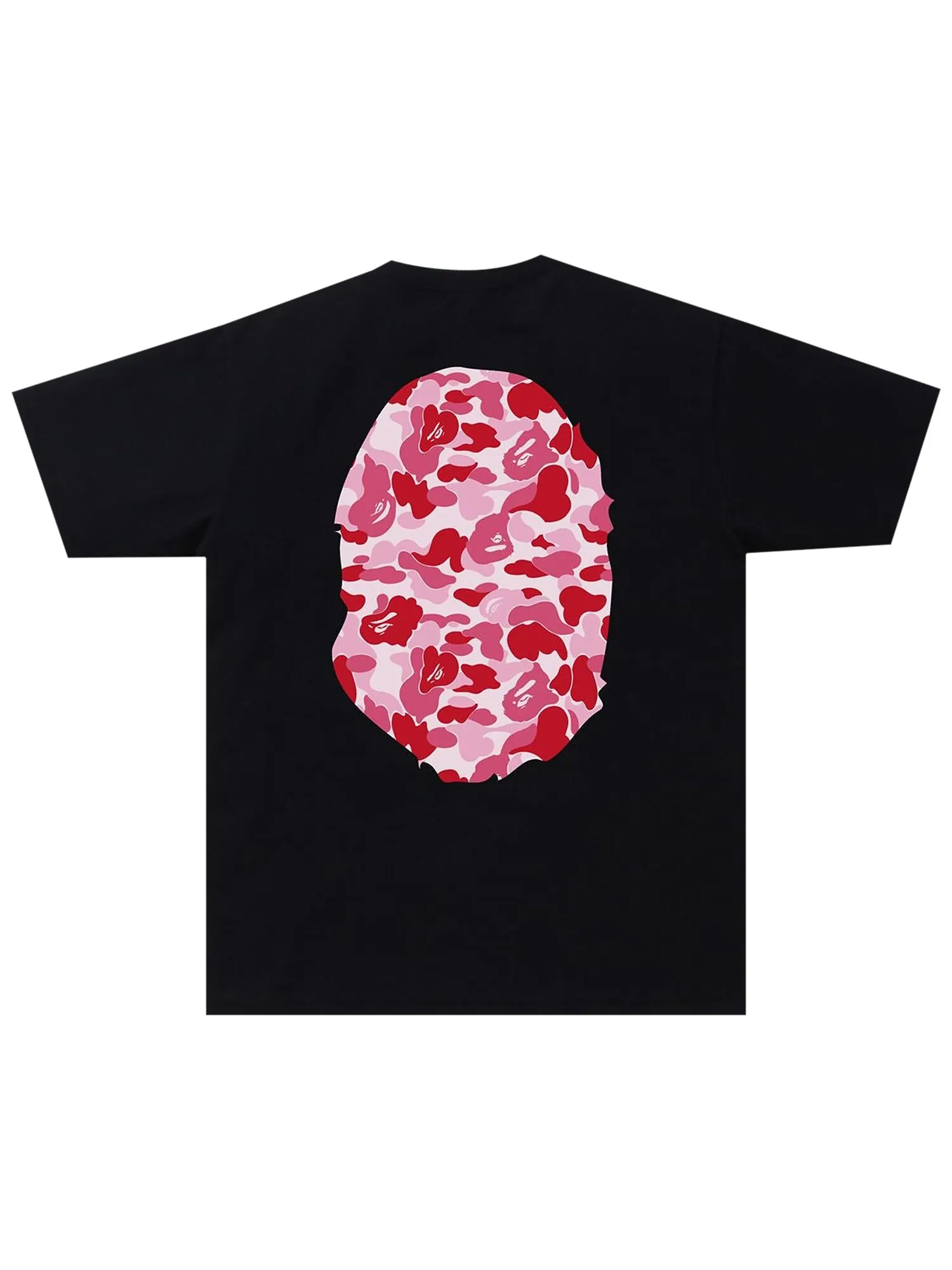 Футболка BAPE ABC Camo Big Ape Head — изображение 2 из 2, черный/розовый