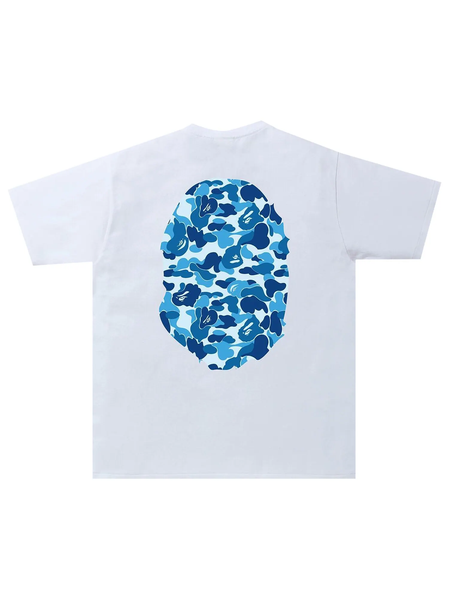 Футболка BAPE ABC Camo Big Ape Head — изображение 2 из 2, белый/синий