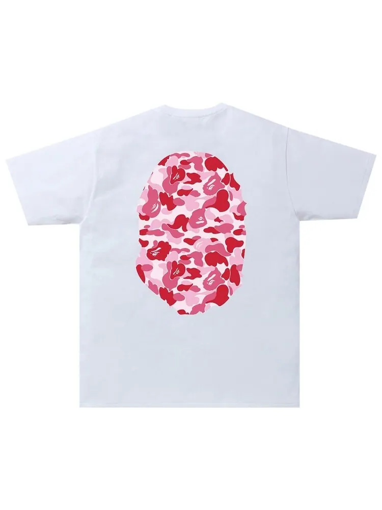 Футболка BAPE ABC Camo Big Ape Head Tee 'White/Pink' — изображение 2 из 2, белый