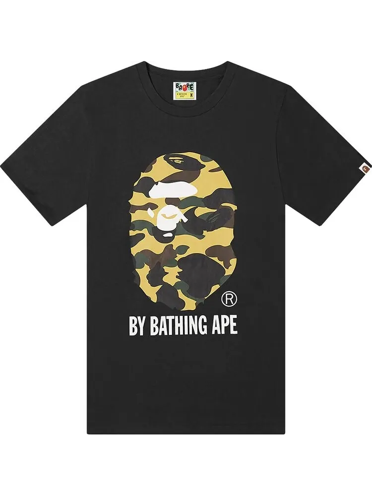 Футболка BAPE 1st Camo By Bathing Ape Tee 'Black/Yellow' — изображение 1 из 1, черный