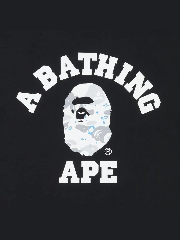 Футболка BAPE Space Camo College Tee 'Black' — изображение 3 из 3, черный