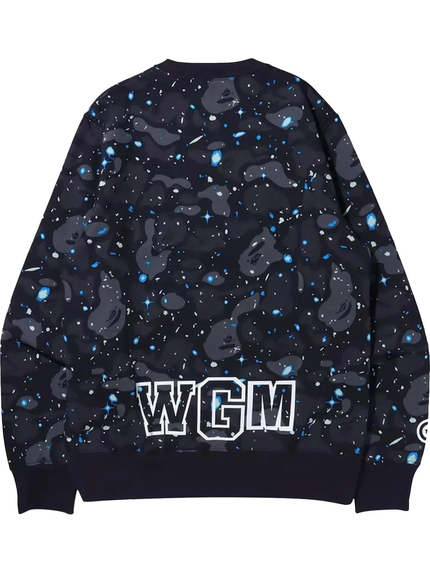 Свитшот Bape Space Camo Shark Crewneck — изображение 2 из 2, черный