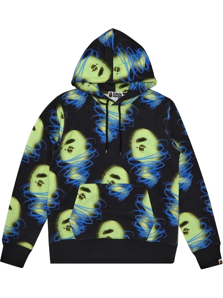 Худи BAPE Storm Pullover Hoodie 'Black' — изображение 1 из 3, черный