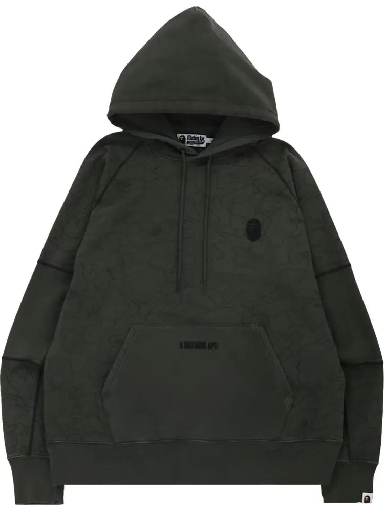 Худи BAPE Line 1st Camo Washed Relaxed Fit Pullover Hoodie 'Black' — изображение 1 из 1, черный